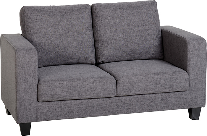 Tempo Two Seater Sofa-in-a-Box In Grey Fabric - Click Image to Close